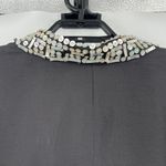 Vtg Bloomingdale’s Silk Button Women’s Jacket Sz 24W Mother of Pearl Art Deco 80 Black Photo 6
