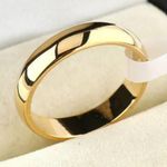 4.5mm Plain Gold Stainless Steel Ring Photo 1