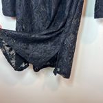 J. VALDI Womens Floral Crochet Lace Tunic Swim Cover Up Dress Black NEW Sz Large Photo 7