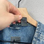 Liz Wear Vintage  Vest Womens Small Blue Jean Denim Zip Up Cargo Pockets Fishing Photo 2