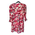 Chufy LA Dolce Vita Floral Silk Dress Size XS Bloomcore Cottagecore Mini Flowy Pink Photo 3