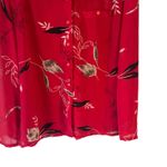 Campus Casuals‎ Vintage 90s Women's Size Medium Novelty Print Red Blouse Photo 2