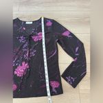 Carol Rose Vintage  Black and Purple Floral Blouse 💜 💐 Photo 2