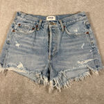 AGOLDE Parker Vintage Cut Off Distressed Jean Short Light Wash Sz 26 Photo 0