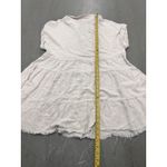 Umgee  Cream Pullover Dress Women's Size XL Tiered Tunic Dress Short Sleeve Boho Photo 6