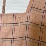 Vylette Plaid Tiered Mini Dress Square Neck Long‎ Sleeve Medium Tan Photo 5