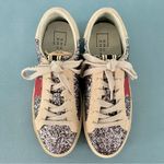 ShuShop Reba Silver Glitter Star Lace Up Platform Sneakers Size 6 Photo 6