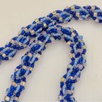 Artisan Shades of Blue and Clear Beaded Necklace Photo 5