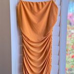 Lux LA Ruched Mini Party Dress with Plunging Back in Yellow size S/M by Photo 0