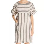 Eileen Fisher EUC Linen / Organic
Cotton Doubleweave Stripe Shift Dress Medium Photo 1