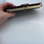 Vintage CVP croc embossed leather wallet . Brown Photo 2