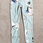 Athleta  baby blue floral high rise leggings Photo 0
