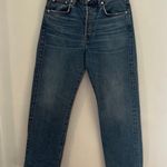 CQY Denim CQY- High Rise Button Fly Denim Jeans Medium Wash Ankle Length Photo 1