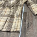 H&M  Neutral tan plaid pea coat Photo 3