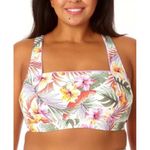 California Sunshine  Bikini Set Crossback High Rise Piping Floral Purple 1X Photo 4