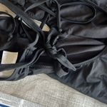 Kona Sol Chic Black Halter Swimsuit with Crochet Detail Photo 5