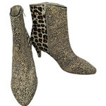 Matisse Moon Walkin‎ Boots Beige Cowhair Leopard Print Heeled Size 8 Brown Photo 0