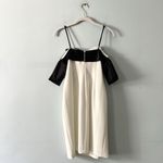 Alex Marie NWT  Cleo Two Tone Color Block Off-The-Shoulder Bow Satin Mini Dress Photo 3