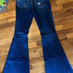 flying monkey Distressed Flare Jeans Blue Size 26 Photo 0