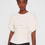 Club Monaco NWT  Ruched Puff Sleeve Top Sz L Photo 0