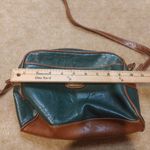 J.G. Hook Leather Brown Green Small Purse Bag Adjustable Purse Zipper Cross Body Photo 10