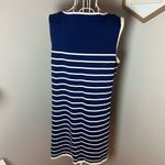 Sail To Sable  Cotton Knit Tank Dress Blue Stripe Size XL Nautical Coastal Chic Photo 4