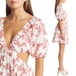 Bardot NWT Dress Eden Floral Minidress Red & White Print Women’s Size Medium NEW Photo 15