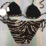 Beach Joy  Size Small Triangle Side Ties Bikini Set. New With Tags Photo 3
