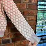 SheIn womens bubble knit ombre pastel cardigan sweater coquette girly pink S Photo 3