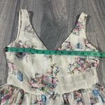 Maeve Anthropologie White Shimmer Floral Dress; 2P Women’s Photo 6