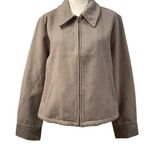 MELLODAY  Light Weight Zip Up Coat Pockets Collar Beige preppy neutral women’s XL Photo 0