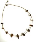 Gold tone tigers eye chip collar necklace Photo 7