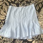 Old Navy   100% Linen Light Sky Blue Flare Skirt ‎ Sz 14 Photo 0