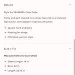 Free People  Violet Puff Sleeve Mini Dress  Photo 7