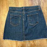 Just Black Short Jean Skirt Women size Large Made in USA distressed hem, summer Photo 3