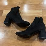 Kelly & Katie  black faux suede chunk heel ankle boot size 7W. Photo 3