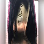 MASCOTTE Linda Platform Beaded 6” Heels Sz. 7 Blue, Pink, Black & Gold Photo 6