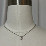Rhinestone crescent moon charm necklace Silver Photo 0