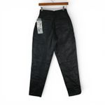 Vtg Together Black Leather Pants Womens 6 High Rise Tapered Leg 90s Minimalist Photo 1