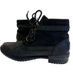 UGG  Greda Waterproof Leather Waterproof Duck Winter Boots  Size 8 Black Photo 2