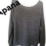 Apana Long Sleeve Strappy Back Top Gray M Photo 0
