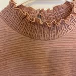 SheIn Romantic Blush 2 XL Ribbed Cowl Neck Blouse Chic Whimsical Holiday Festive Photo 7
