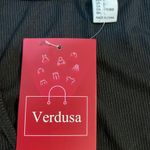 NWT Verdusa Black Cut Out Waist Side Slit Bodycon MIDI Dress Size L Photo 8