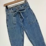 Abercrombie & Fitch NWT Ultra High Rise Mom Jean Sz 24 Belted Tie Waist Photo 5