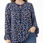 Ophelia Roe Women's Multicolor Butterfly Print Top Photo 0
