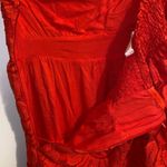 Anthropologie ANTHRO MAEVE RED LACE TIERED LINED MINI DRESS M Photo 8