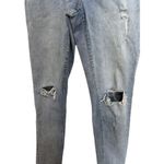 Old Navy  Rockstar Mid Rise Distressed Bkue Skinny Jeans Denim Size 6 Photo 2