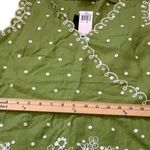 Grace Elements Size 14 Green Linen Grassy Field Embroidered Spring NWT New Cute Photo 4