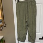 Flax  100% Linen Sage Green Women's Joggers Size Small Photo 2