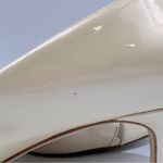 Antonio Melani  Cream Metallic Patent Leather Open Toe Heels 9 1/2 M Fairy Photo 4